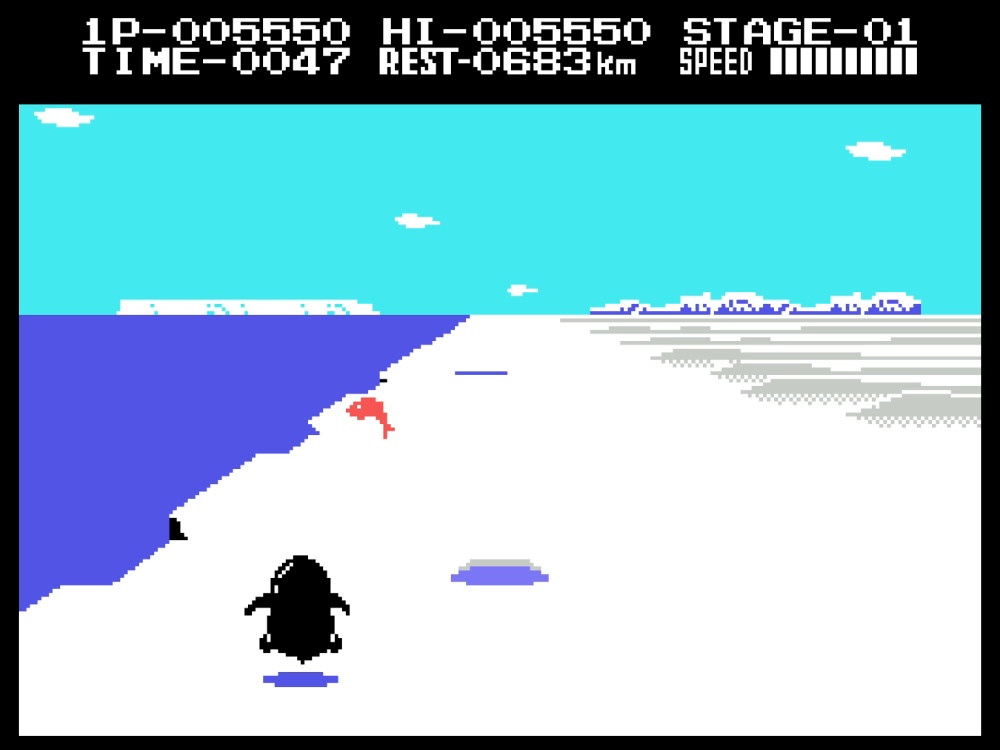 Gameplay of Antarctic Adventure for Colecovision